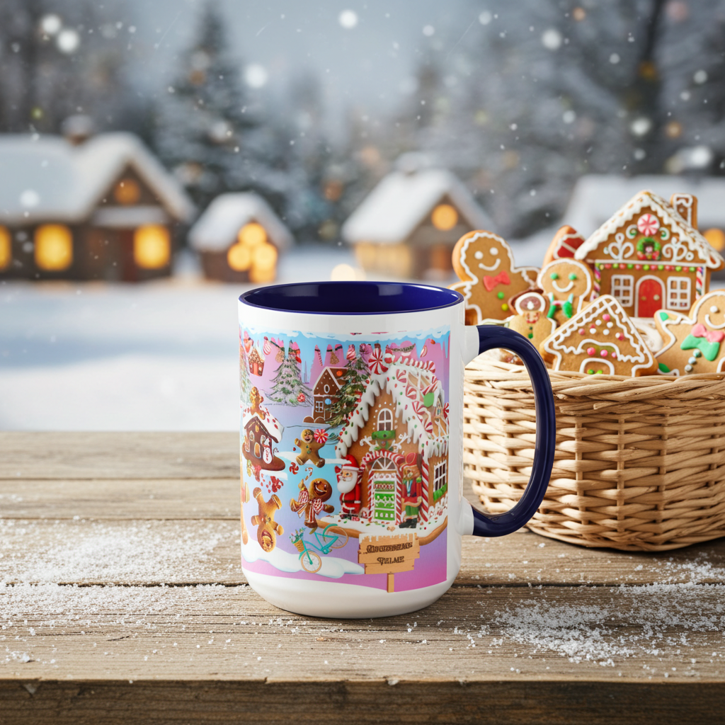 Coffee Mug - Gingerbreads Village Funny Design, 11oz & 15oz Funny Mug