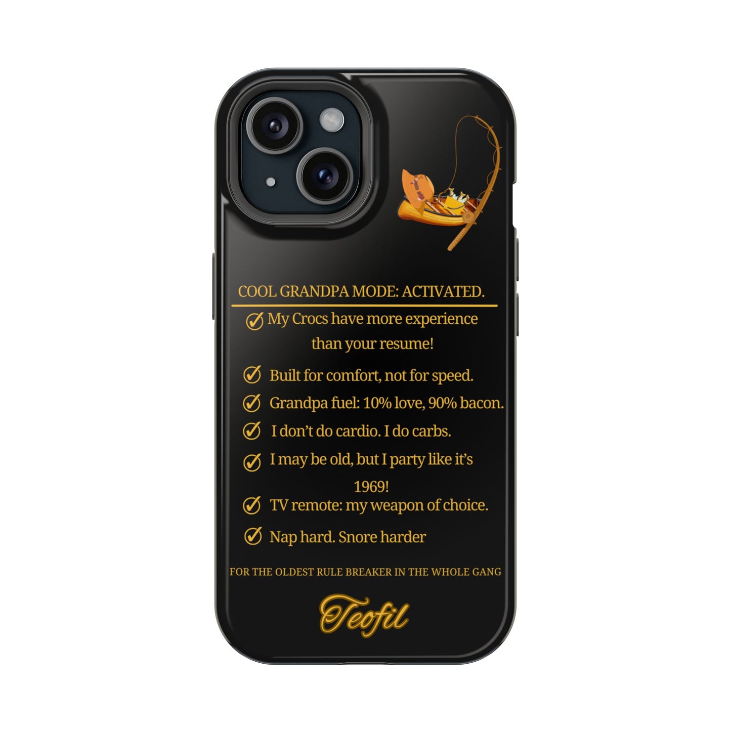 Phone Case - Cool Grandpa Mode: Activated Magnetic Tough Case with Funny Quotes