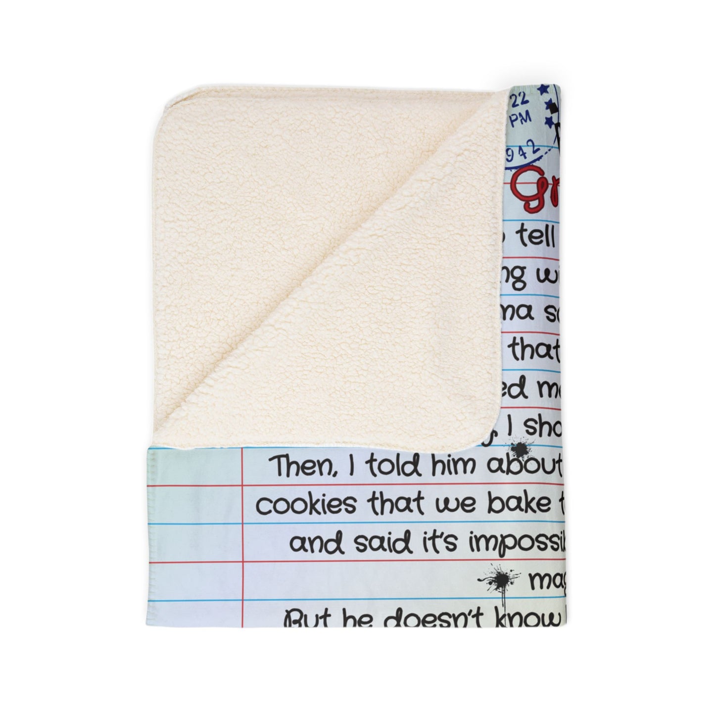Heartwarming Fleece Blanket -Heartwarming Message from Grandson to Grandma