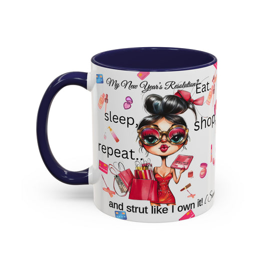 Mug - Funny New Year Resolution Accent Coffee Mug (11, 15oz)