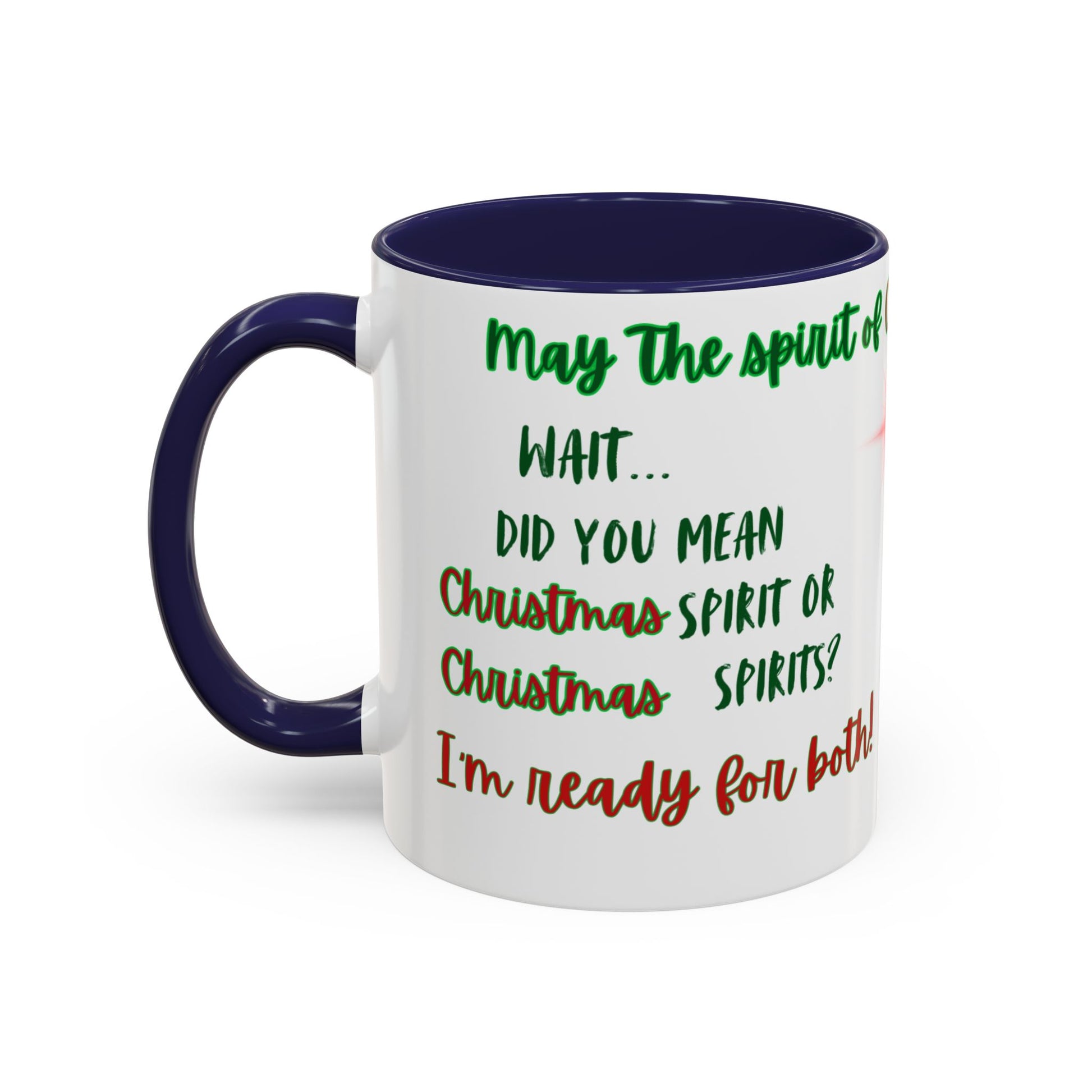 Accent Mug with Stylish Design - 11oz/15oz Coffee and Tea Cup, Christmas Humor Cup, Funny Christmas Gift, - lets give it a whirl