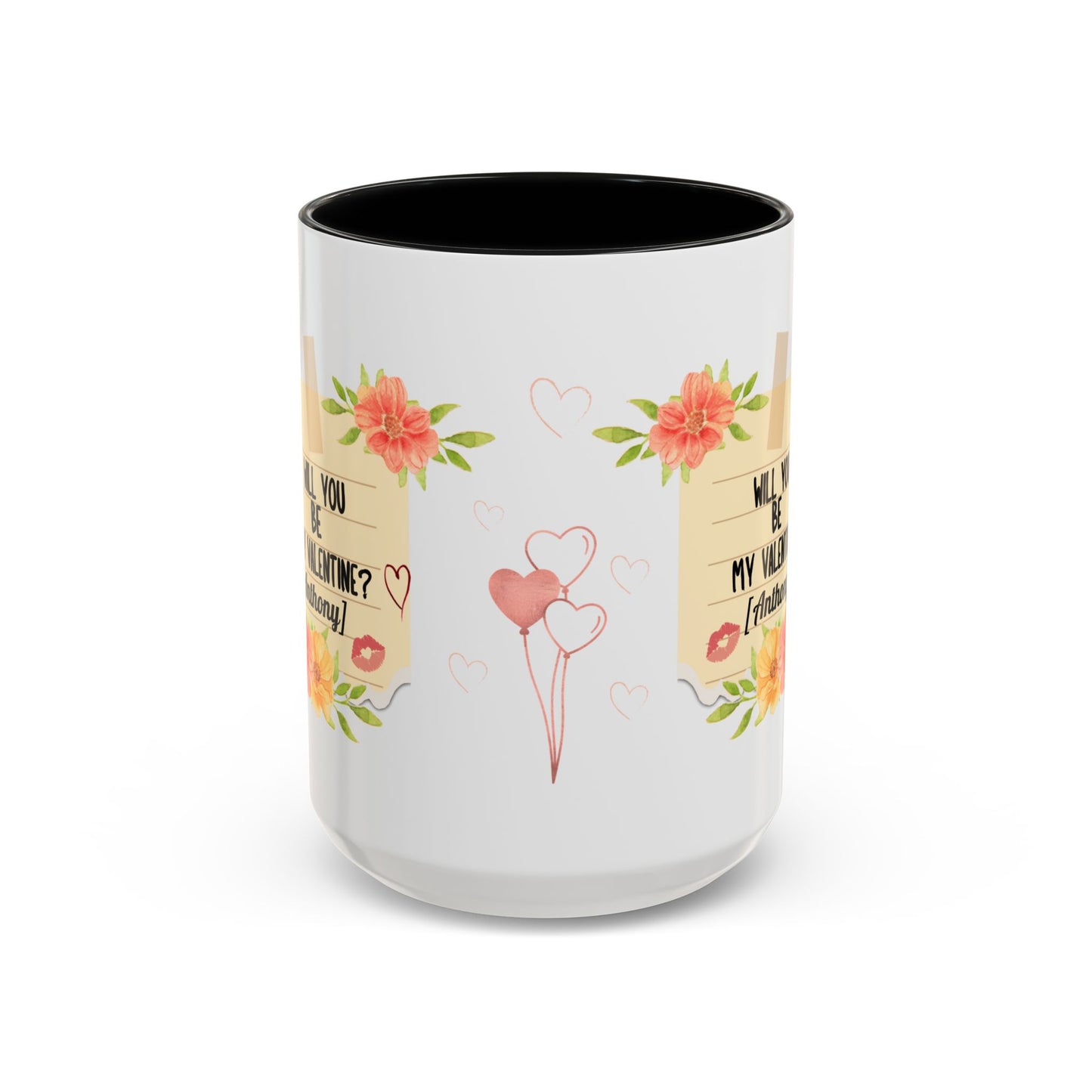 Coffee Mug - Will you be my Valentine Invitation for spending time together - lets give it a whirl