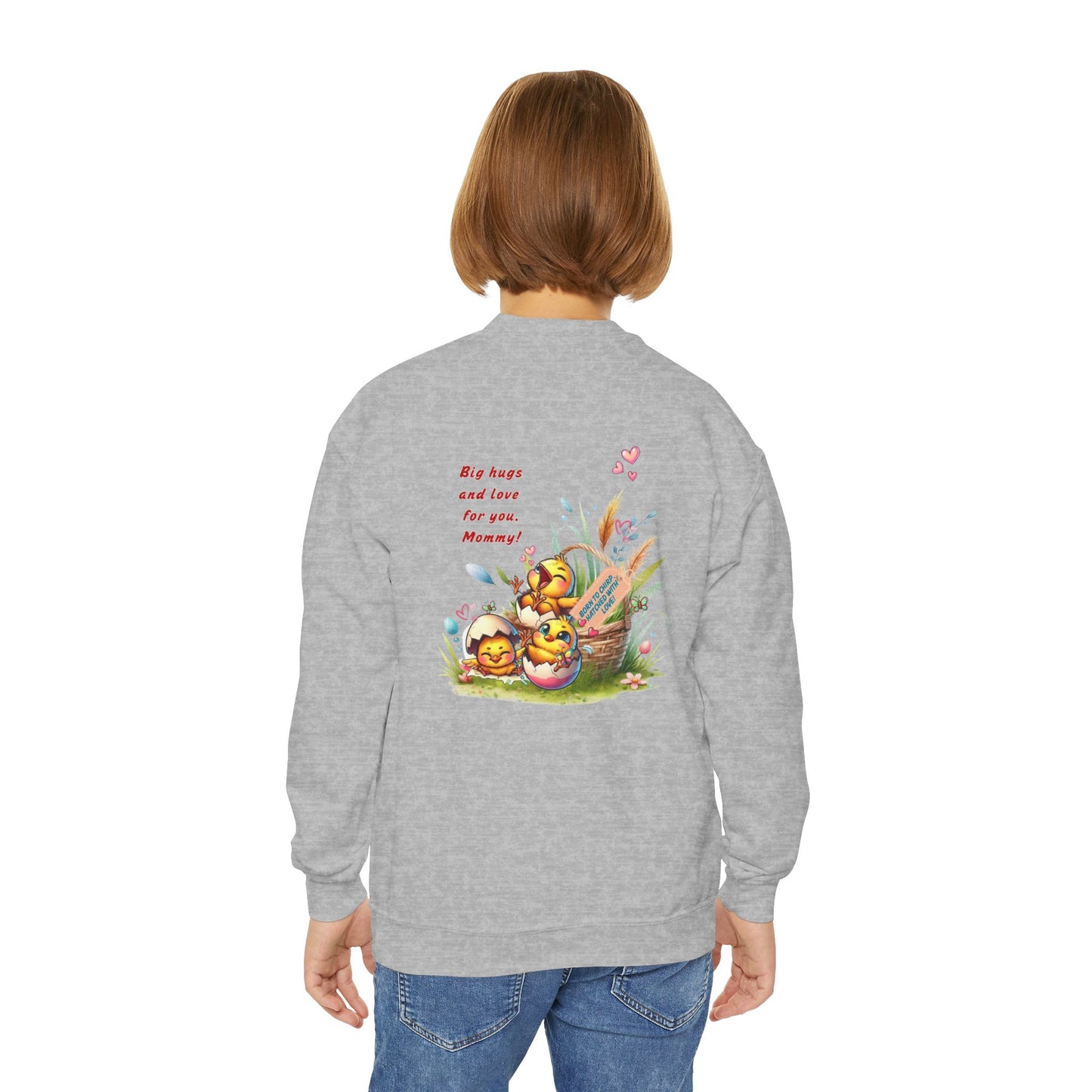 Funny Emotional Messages Youth Crewneck Sweatshirt - Perfect Gift for Mother's Day