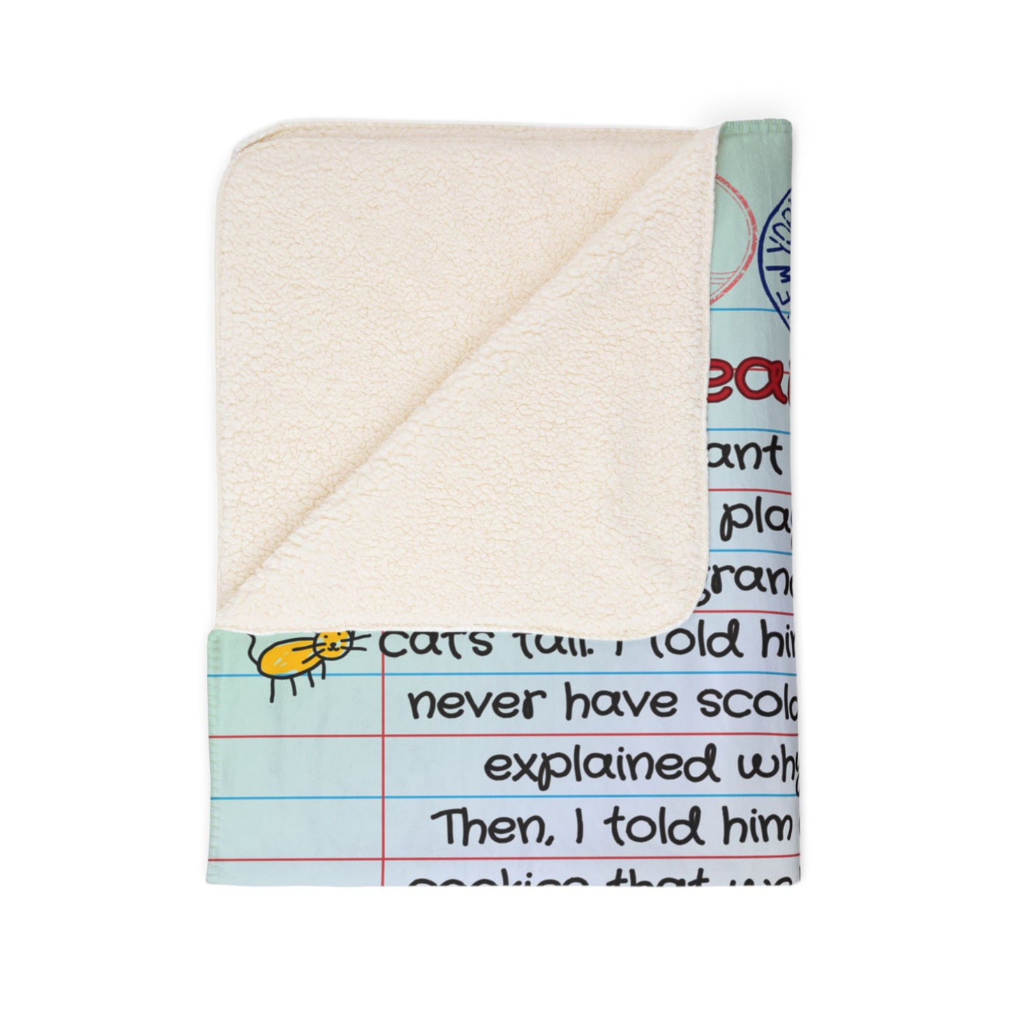 Heartwarming Fleece Blanket -Heartwarming Message from Grandson to Grandma