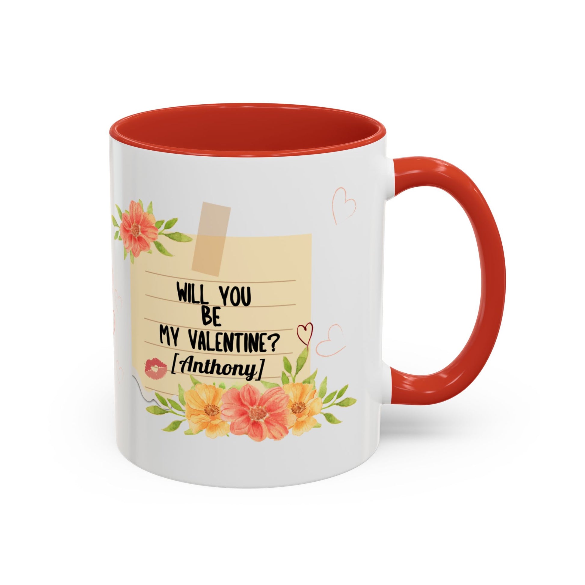 Coffee Mug - Will you be my Valentine Invitation for spending time together - lets give it a whirl