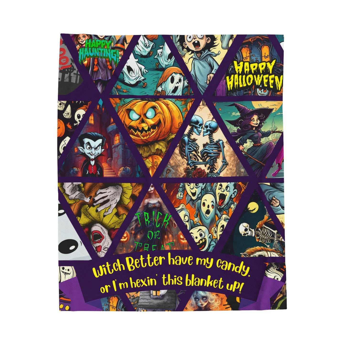 Witch, better have my candy or I’m hexin’ this blanket up! - Velveteen Plush Blanket