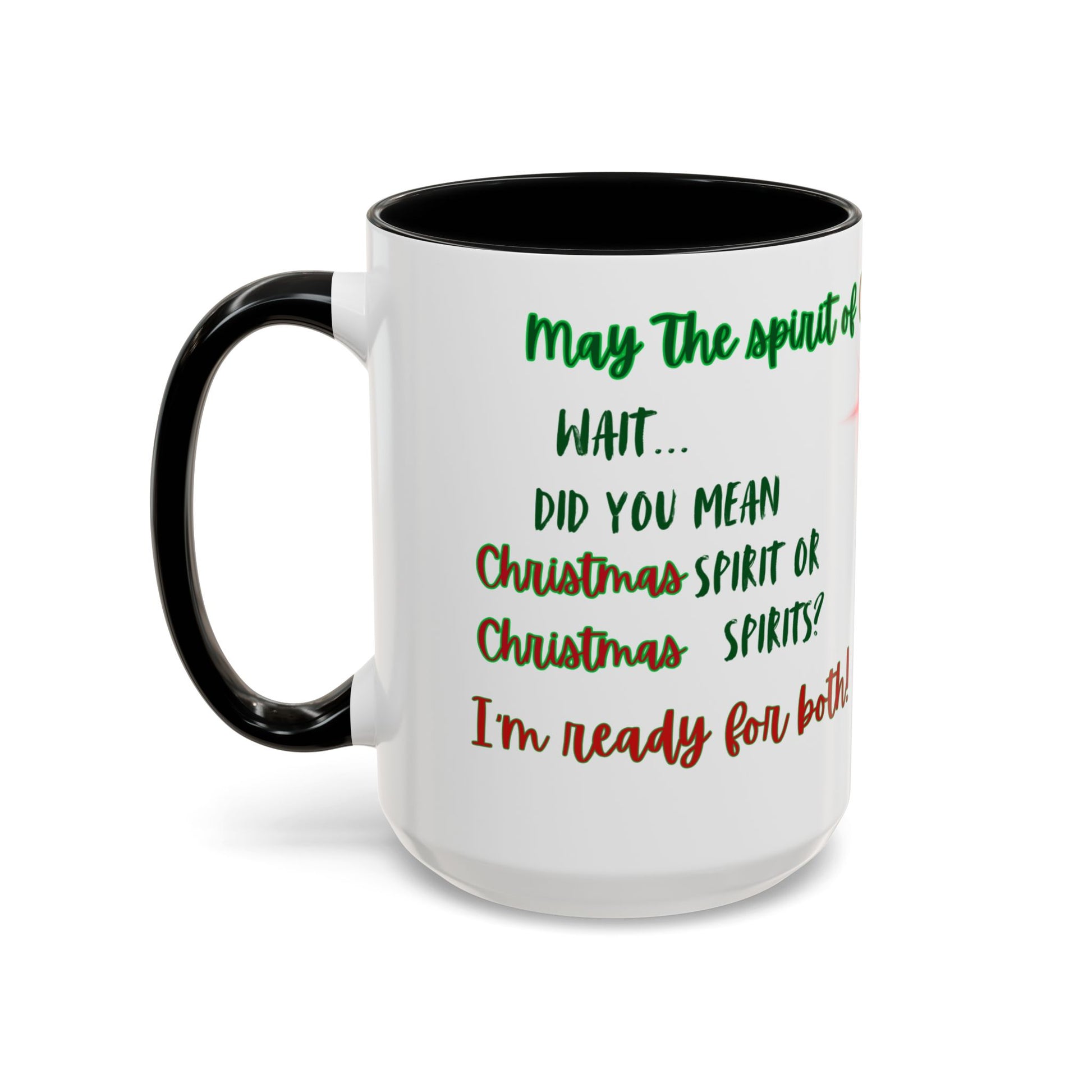 Accent Mug with Stylish Design - 11oz/15oz Coffee and Tea Cup, Christmas Humor Cup, Funny Christmas Gift, - lets give it a whirl