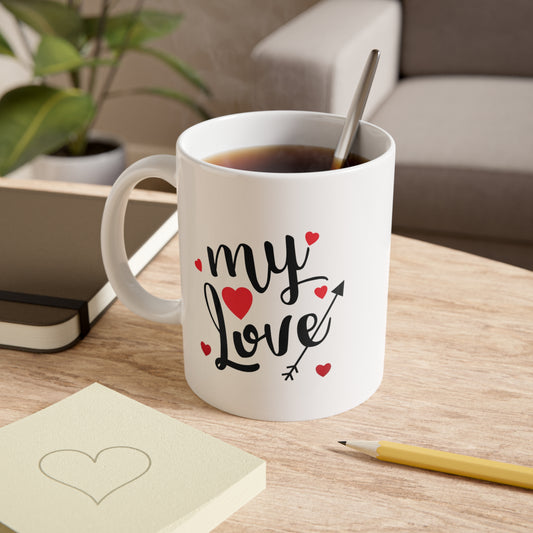 White Ceramic Mug, 11oz