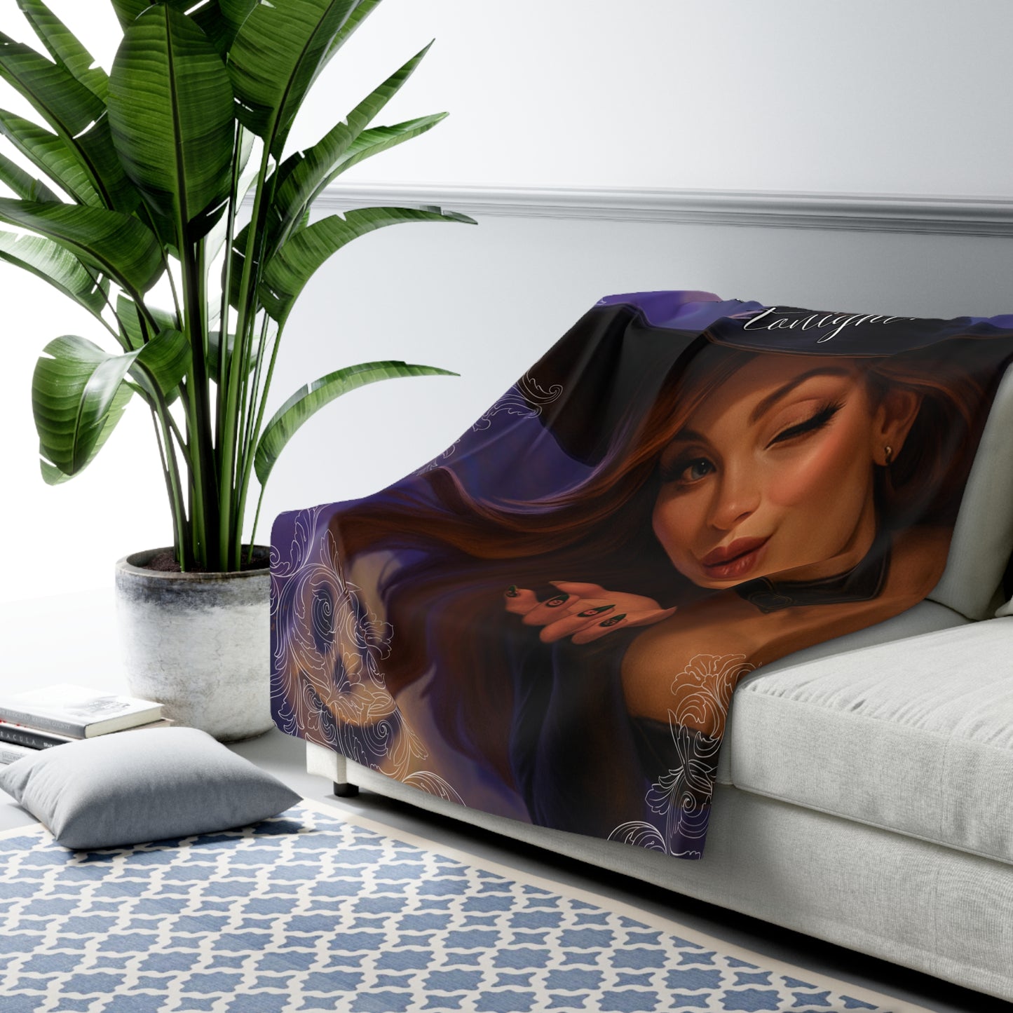 Sherpa Fleece Blanket - Funny Halloween Witch Message Design