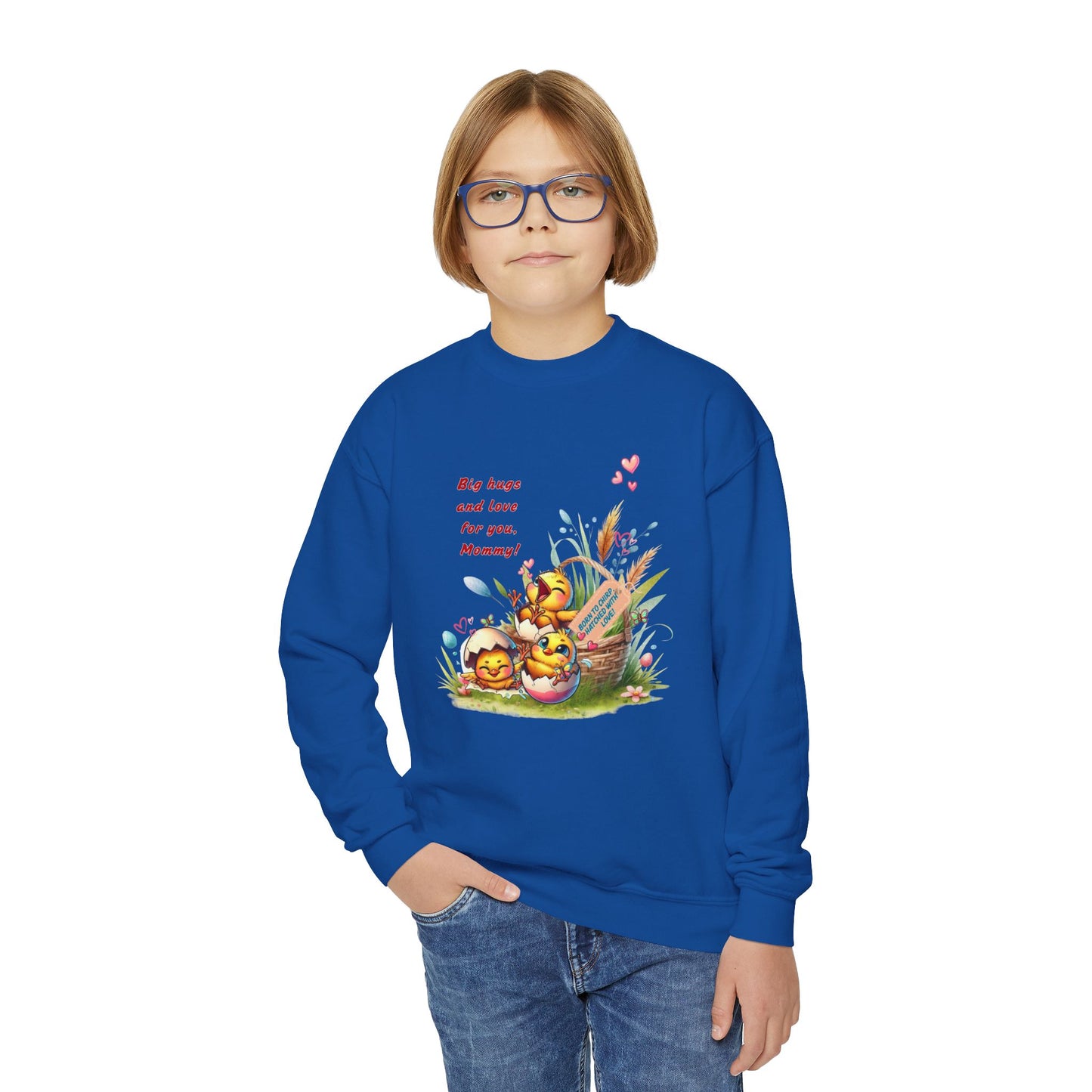 Funny Emotional Messages Youth Crewneck Sweatshirt - Perfect Gift for Mother's Day