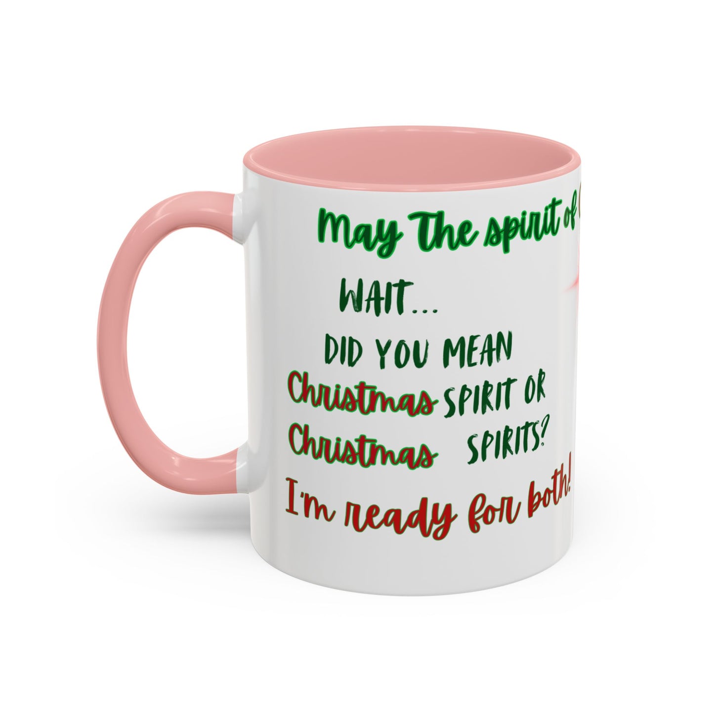 Accent Mug with Stylish Design - 11oz/15oz Coffee and Tea Cup, Christmas Humor Cup, Funny Christmas Gift, - lets give it a whirl