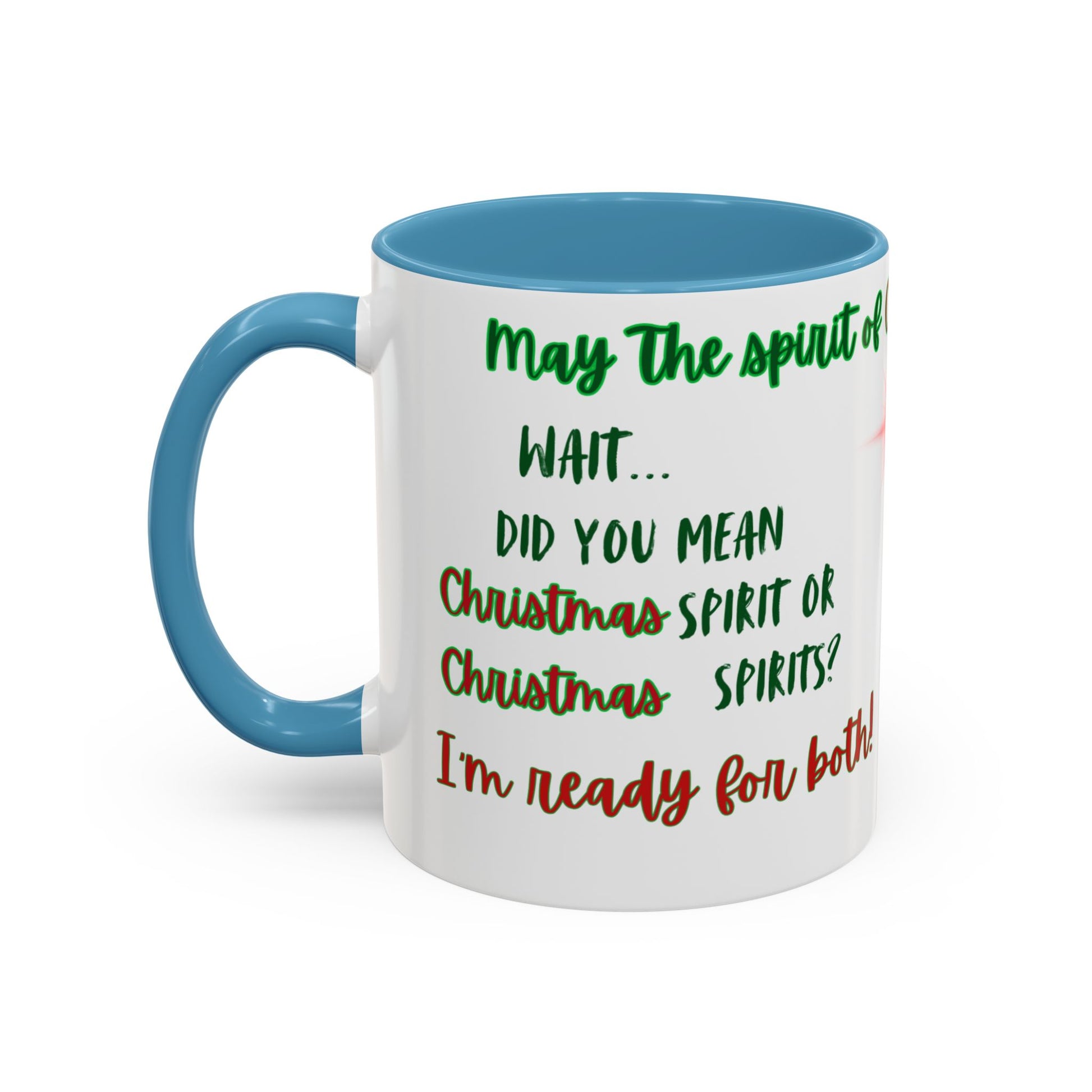Accent Mug with Stylish Design - 11oz/15oz Coffee and Tea Cup, Christmas Humor Cup, Funny Christmas Gift, - lets give it a whirl