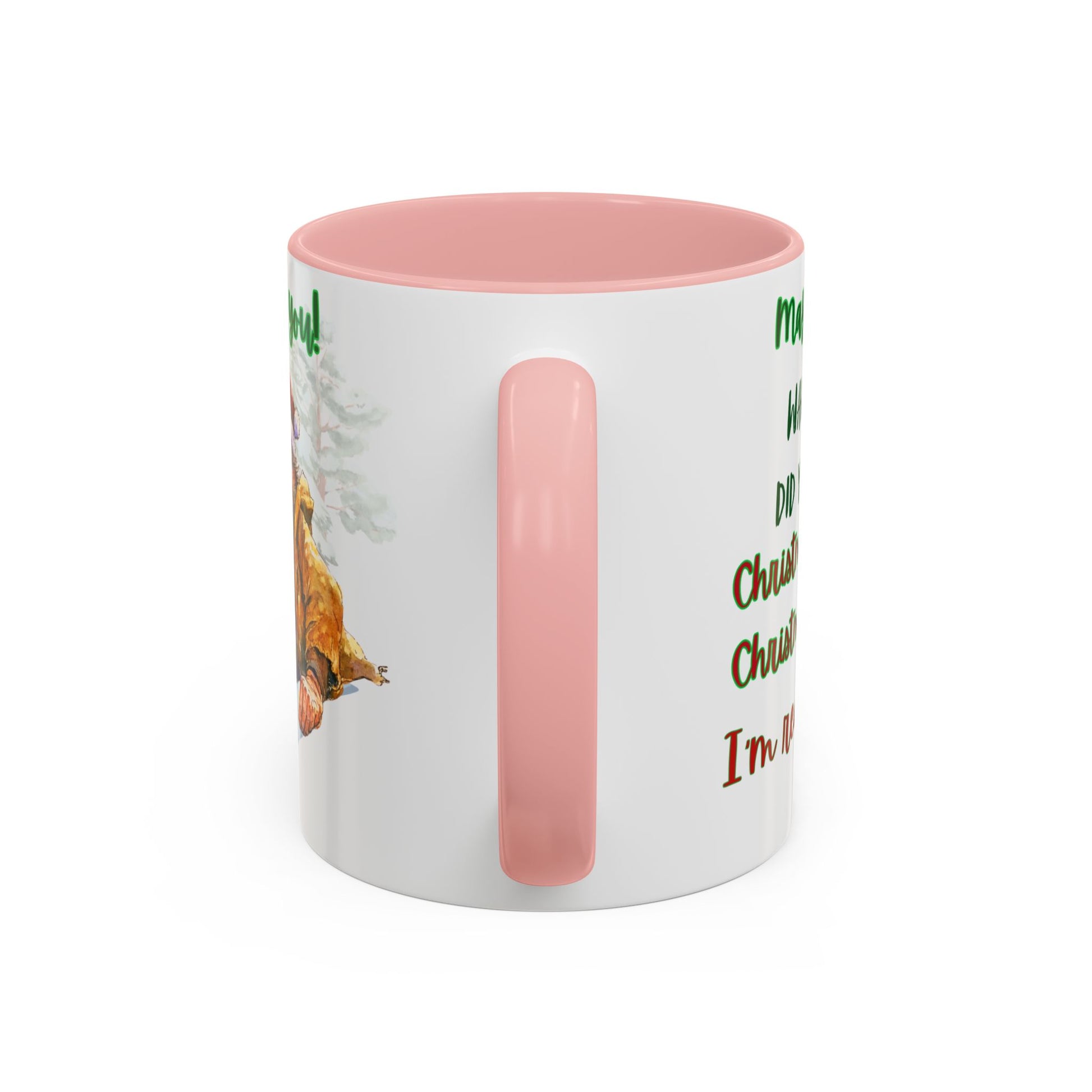 Accent Mug with Stylish Design - 11oz/15oz Coffee and Tea Cup, Christmas Humor Cup, Funny Christmas Gift, - lets give it a whirl