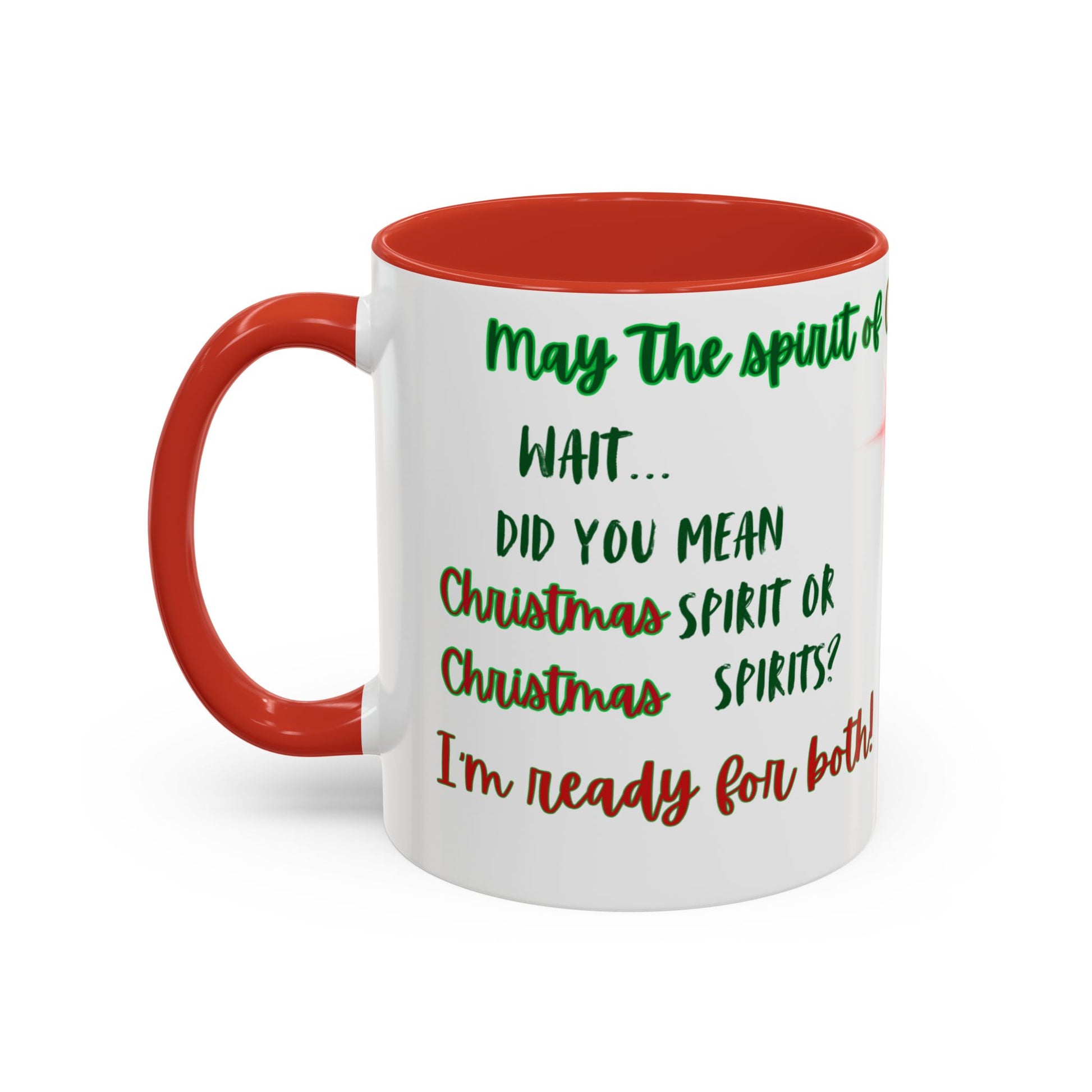 Accent Mug with Stylish Design - 11oz/15oz Coffee and Tea Cup, Christmas Humor Cup, Funny Christmas Gift, - lets give it a whirl