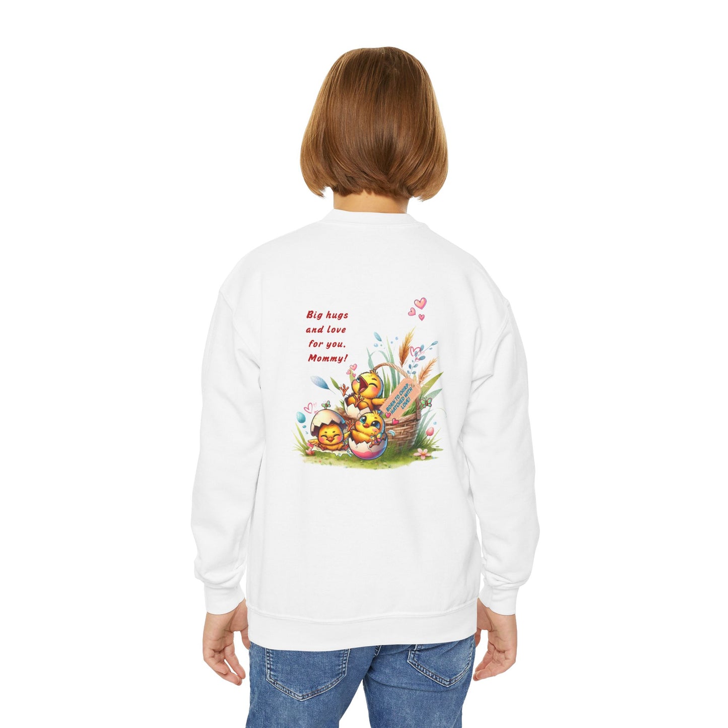 Funny Emotional Messages Youth Crewneck Sweatshirt - Perfect Gift for Mother's Day