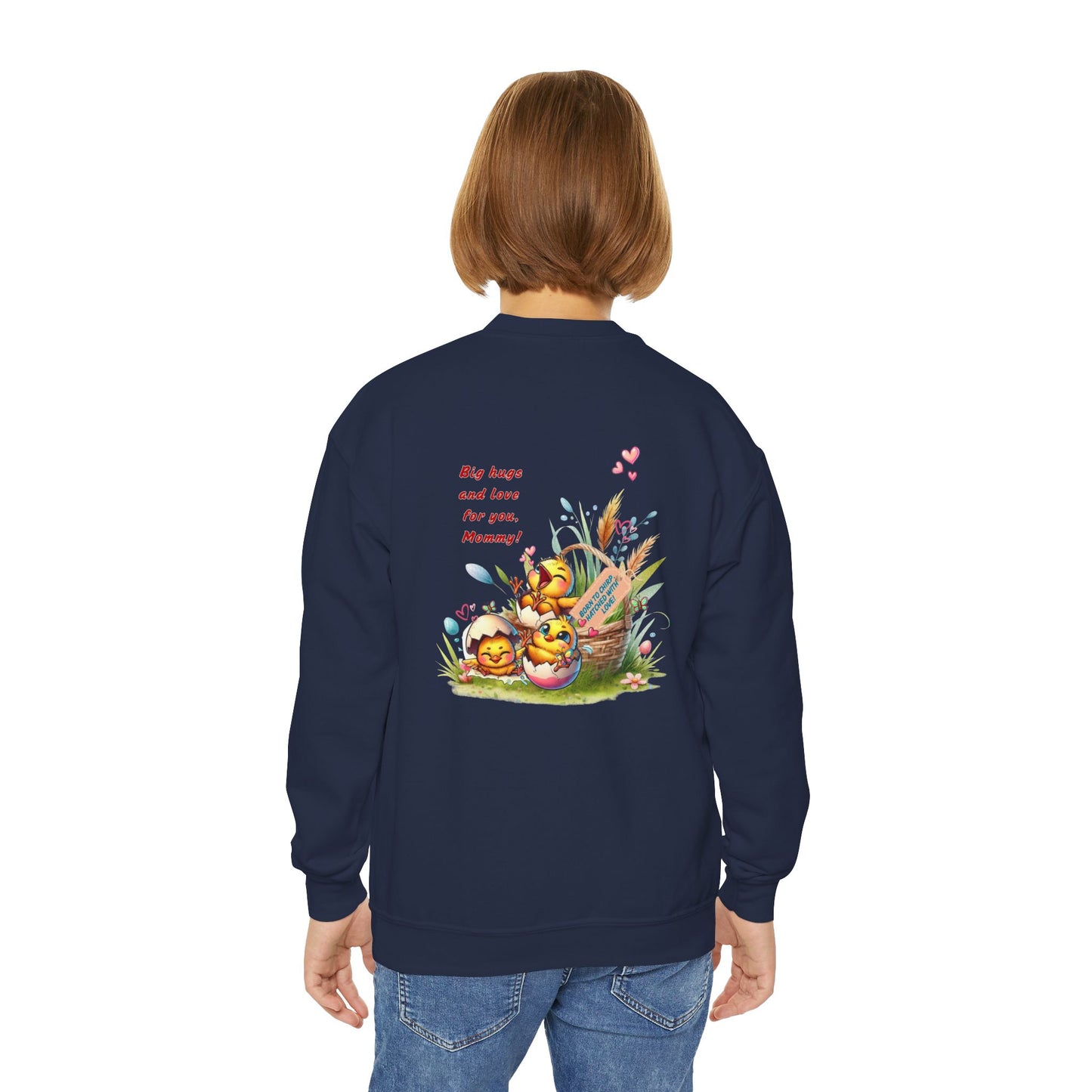 Funny Emotional Messages Youth Crewneck Sweatshirt - Perfect Gift for Mother's Day