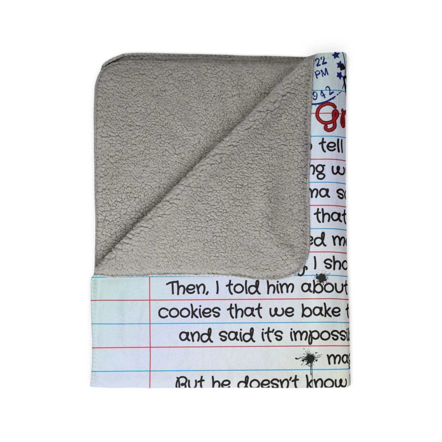 Heartwarming Fleece Blanket -Heartwarming Message from Grandson to Grandma