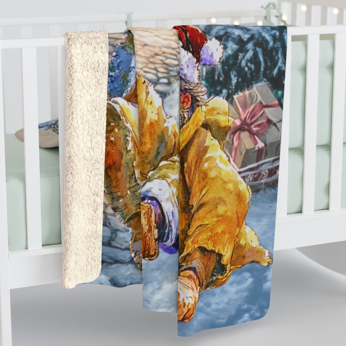 Sherpa Fleece Blanket - Spirit of Christmas or Spirits of Christmas Funny Holiday Throw Funny gift for Grandfather Funny Gift For Father or Friends