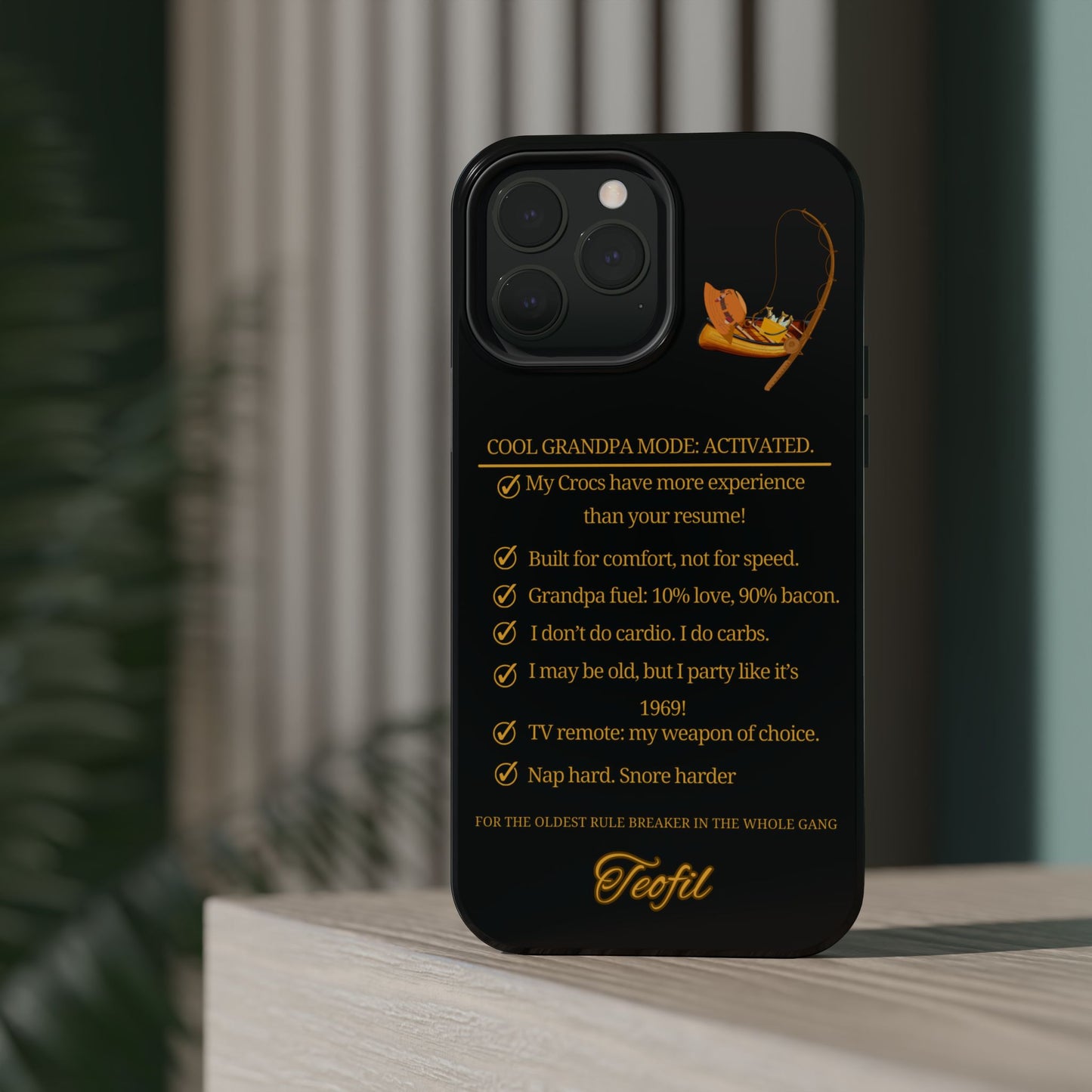 Phone Case - Cool Grandpa Mode: Activated Magnetic Tough Case with Funny Quotes