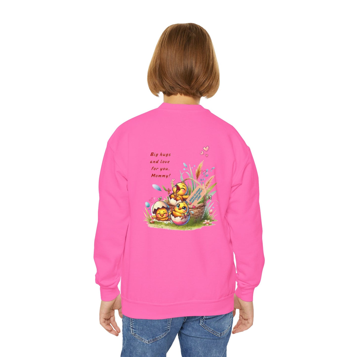 Funny Emotional Messages Youth Crewneck Sweatshirt - Perfect Gift for Mother's Day