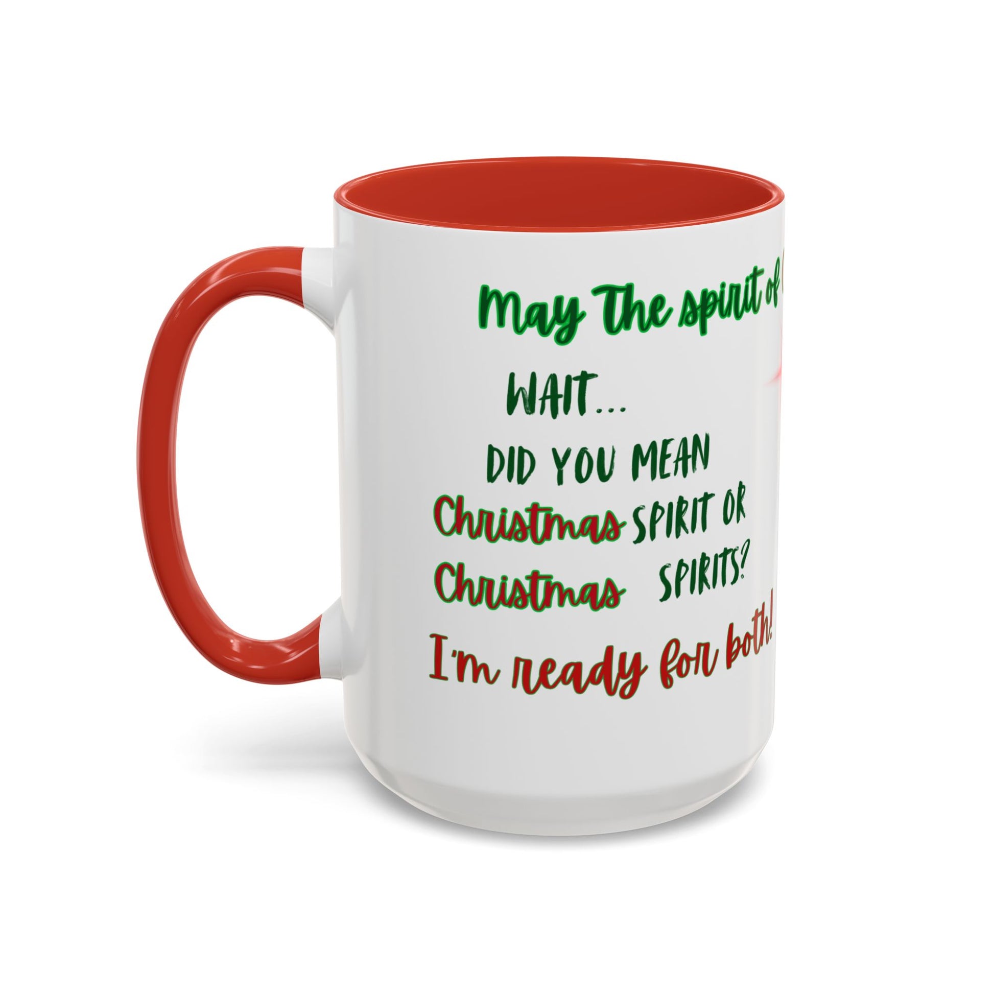 Accent Mug with Stylish Design - 11oz/15oz Coffee and Tea Cup, Christmas Humor Cup, Funny Christmas Gift, - lets give it a whirl
