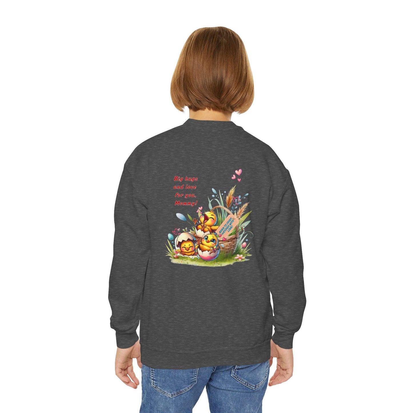 Funny Emotional Messages Youth Crewneck Sweatshirt - Perfect Gift for Mother's Day