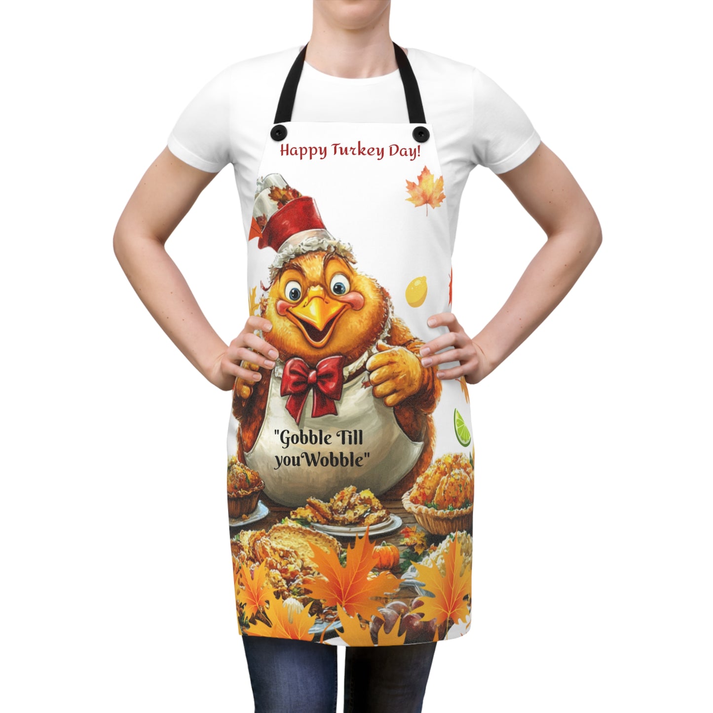 Funny Gobble till you Wobble Apron Gift for mother Grandmother Funny Gift Wife Birthday