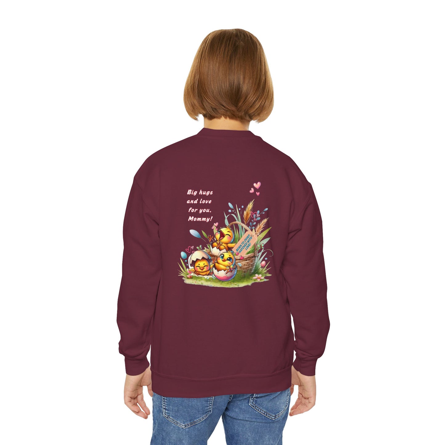 Funny Emotional Messages Youth Crewneck Sweatshirt - Perfect Gift for Mother's Day