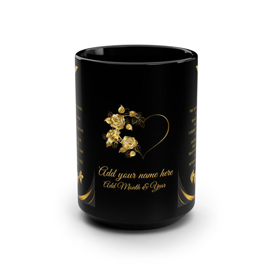Luxury Mug - Personalized Love Poem - Black, 15oz