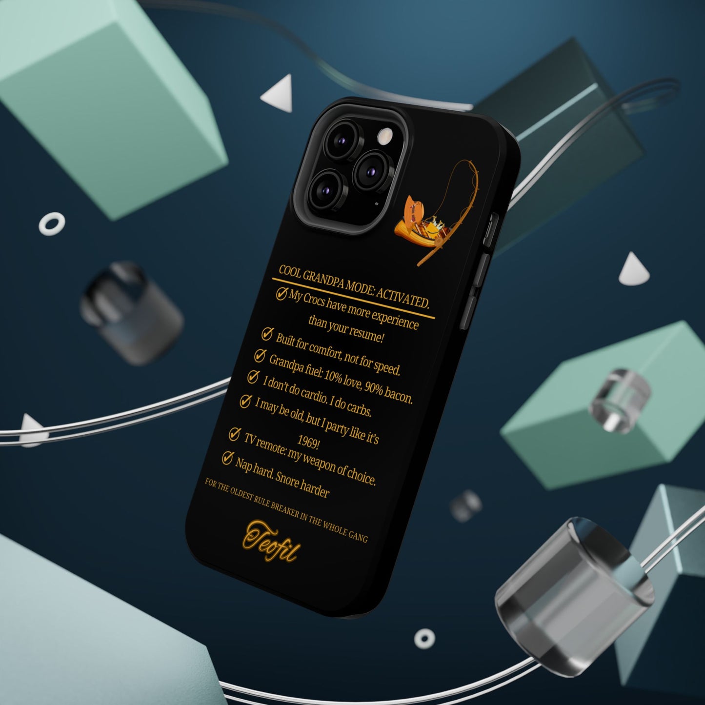 Phone Case - Cool Grandpa Mode: Activated Magnetic Tough Case with Funny Quotes