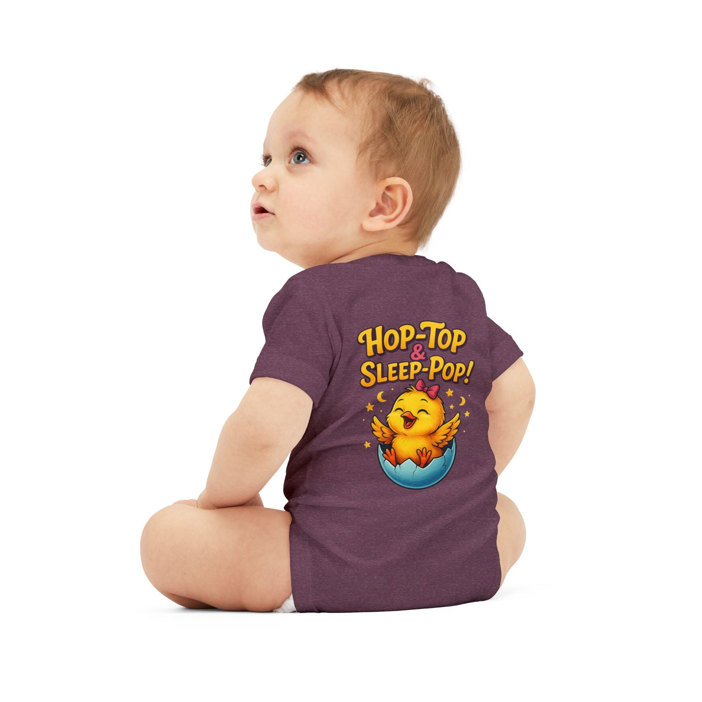 Infant One-Piece — 'Hop Top & Sleep Pop' Funny Baby Bodysuit