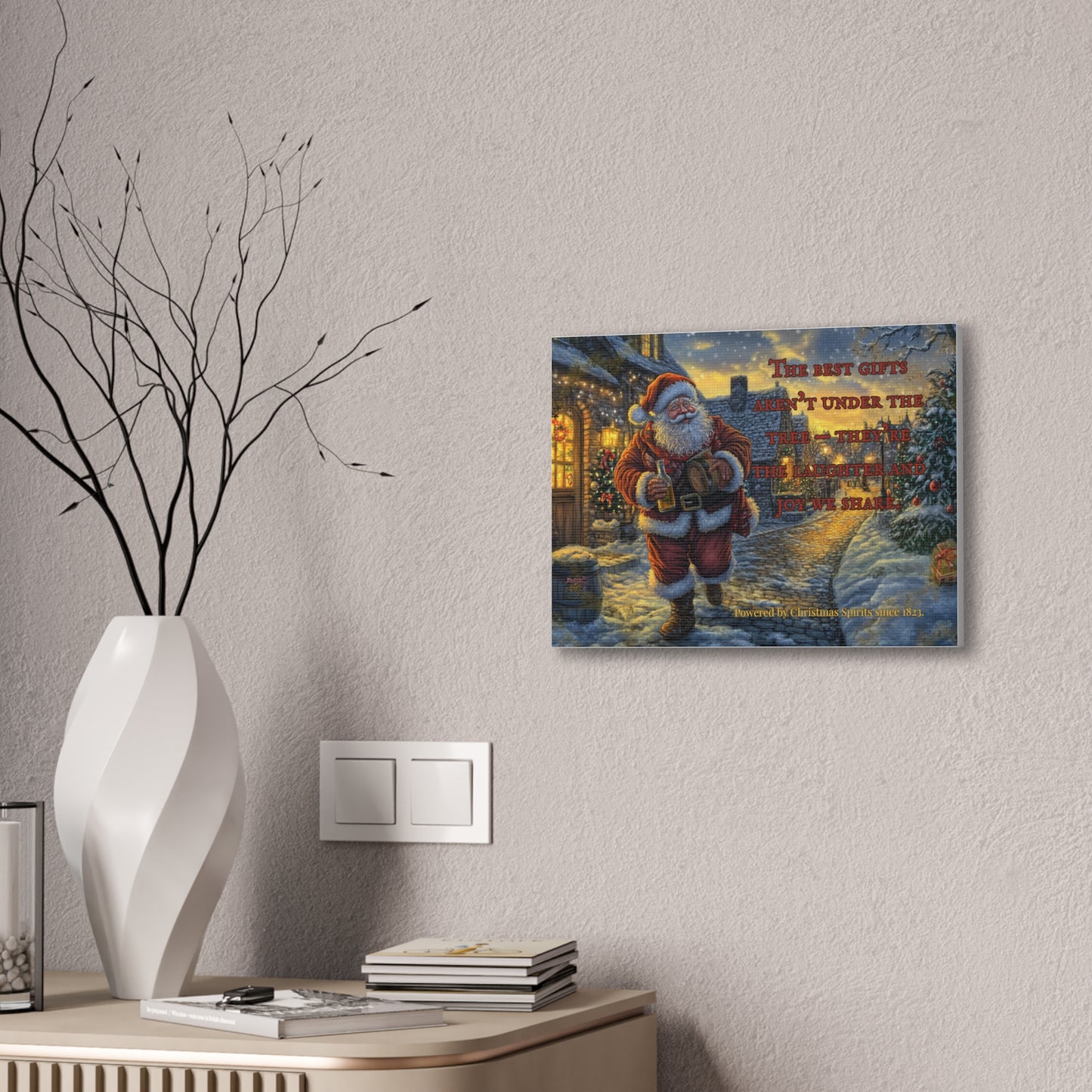 Santa Canvas Wall Art - Best Gifts Aren't Under Tree Christmas Decor