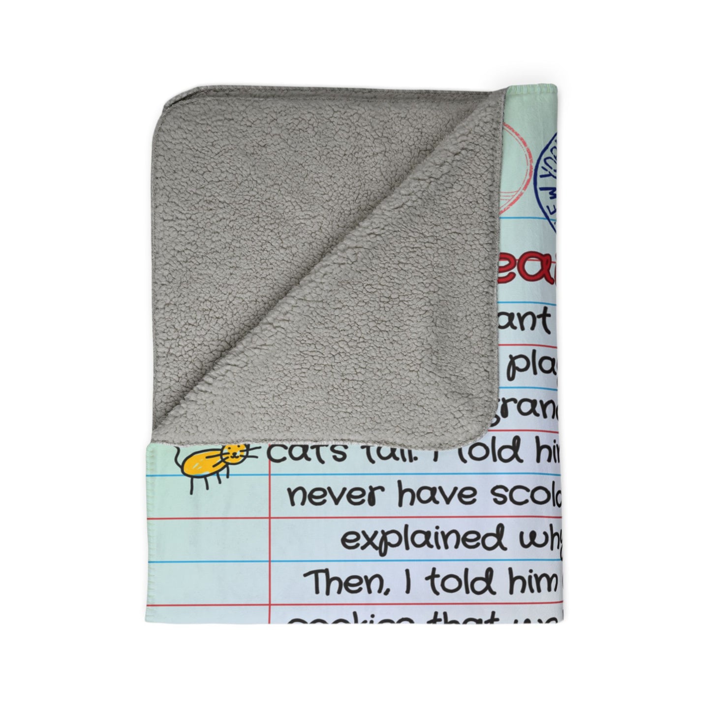 Heartwarming Fleece Blanket -Heartwarming Message from Grandson to Grandma