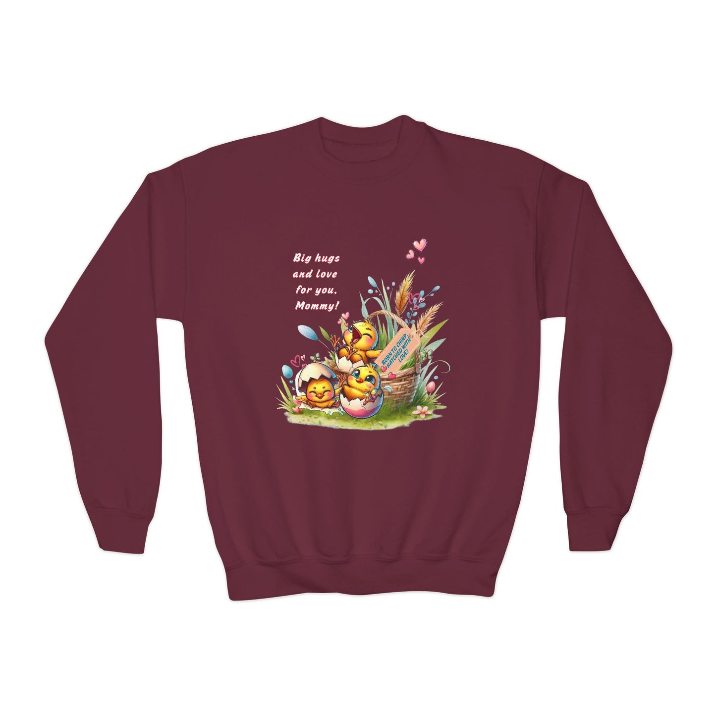 Funny Emotional Messages Youth Crewneck Sweatshirt - Perfect Gift for Mother's Day
