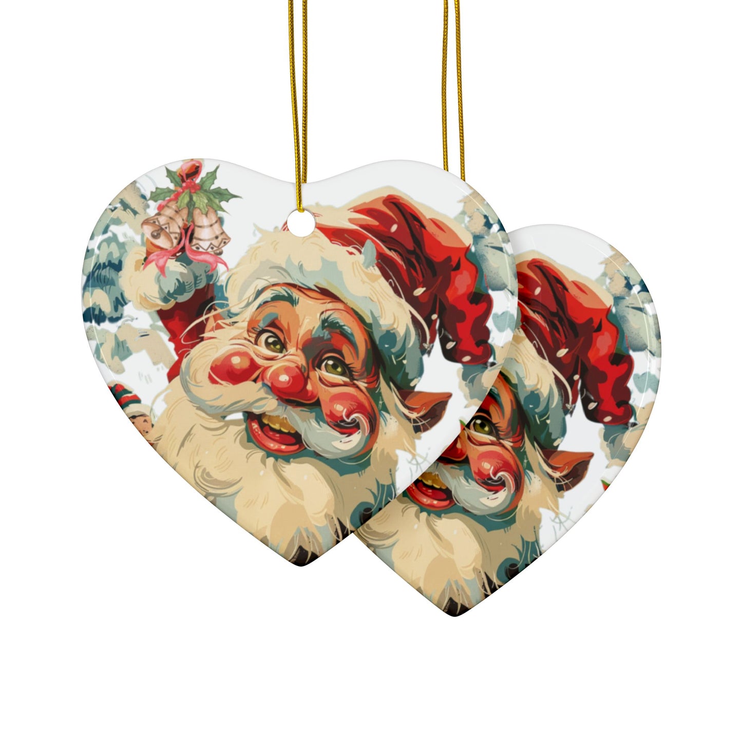 Ornaments Santa's Figure Ceramic Ornaments
