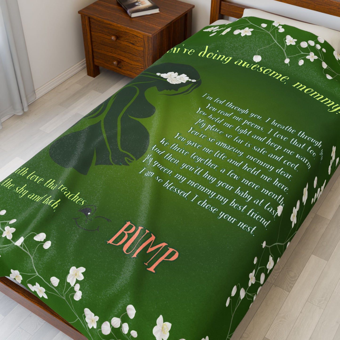 Plush Blanket  Warm and Touching Message  Mother's Day Gift