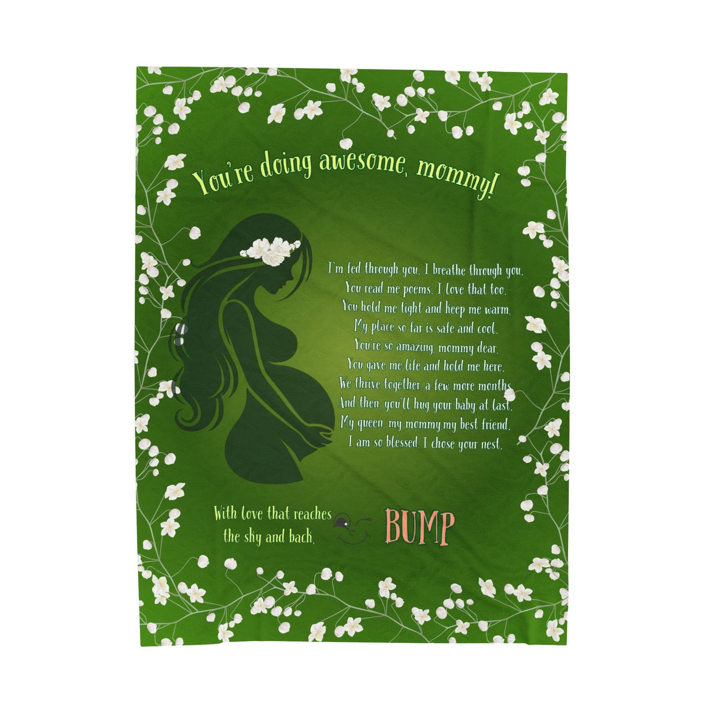 Plush Blanket  Warm and Touching Message  Mother's Day Gift
