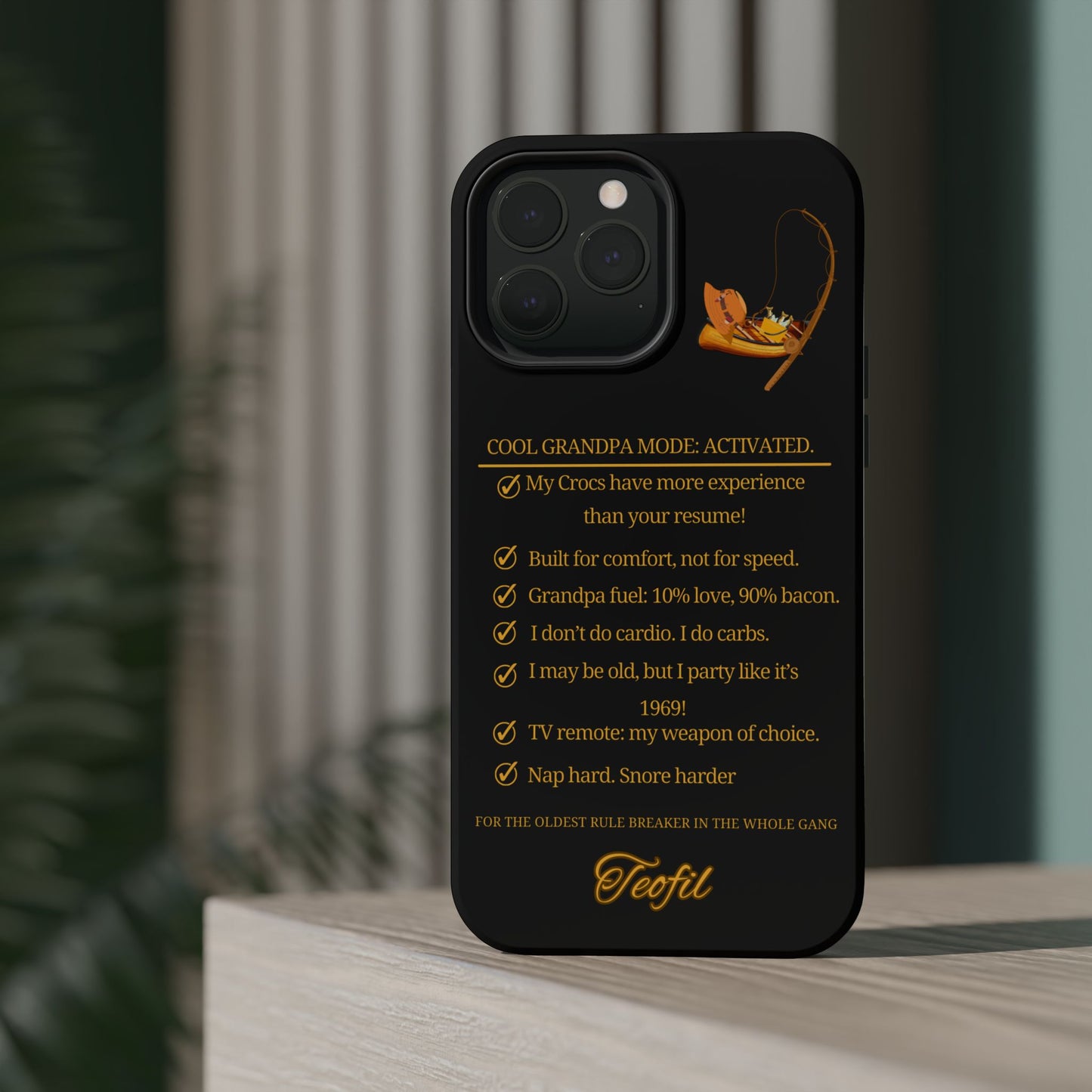 Phone Case - Cool Grandpa Mode: Activated Magnetic Tough Case with Funny Quotes
