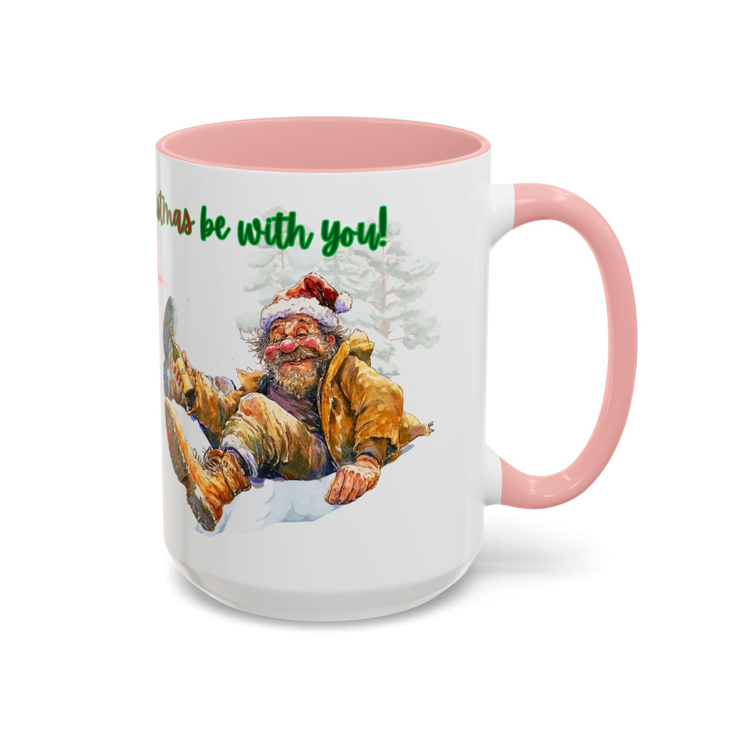 Accent Mug with Stylish Design - 11oz/15oz Coffee and Tea Cup, Christmas Humor Cup, Funny Christmas Gift, - lets give it a whirl