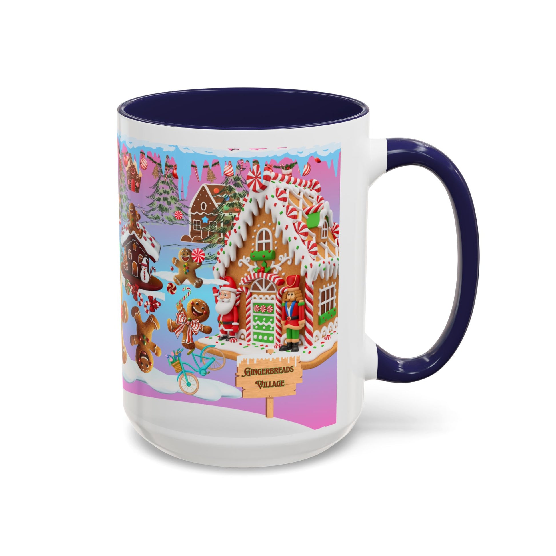 Coffee Mug - Gingerbreads Village Funny Design, 11oz & 15oz Funny Mug - lets give it a whirl