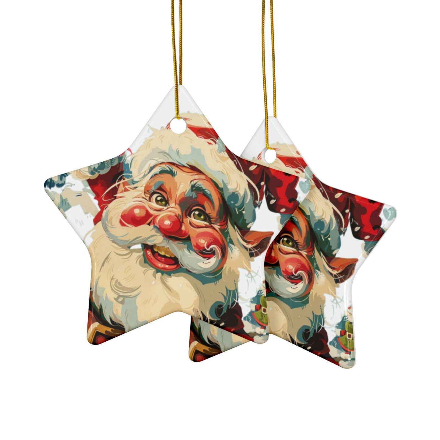 Ornaments Santa's Figure Ceramic Ornaments