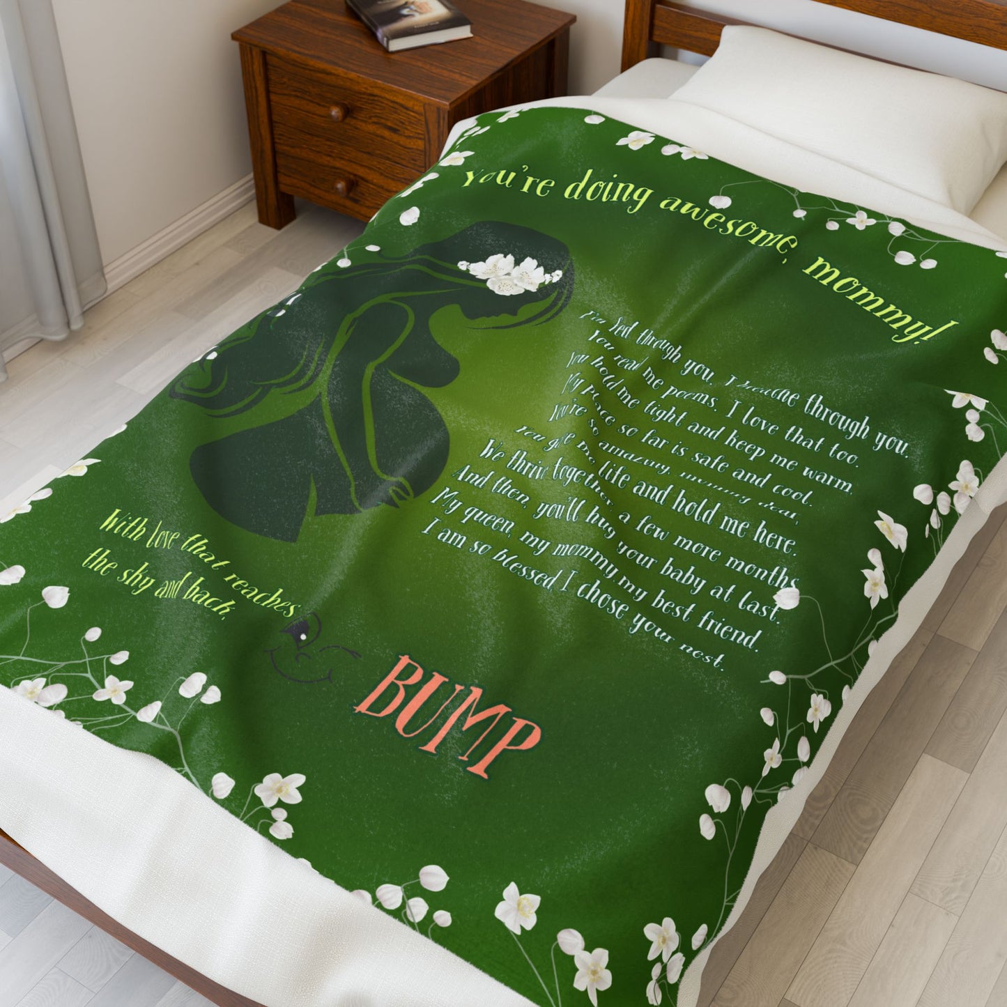 Plush Blanket  Warm and Touching Message  Mother's Day Gift