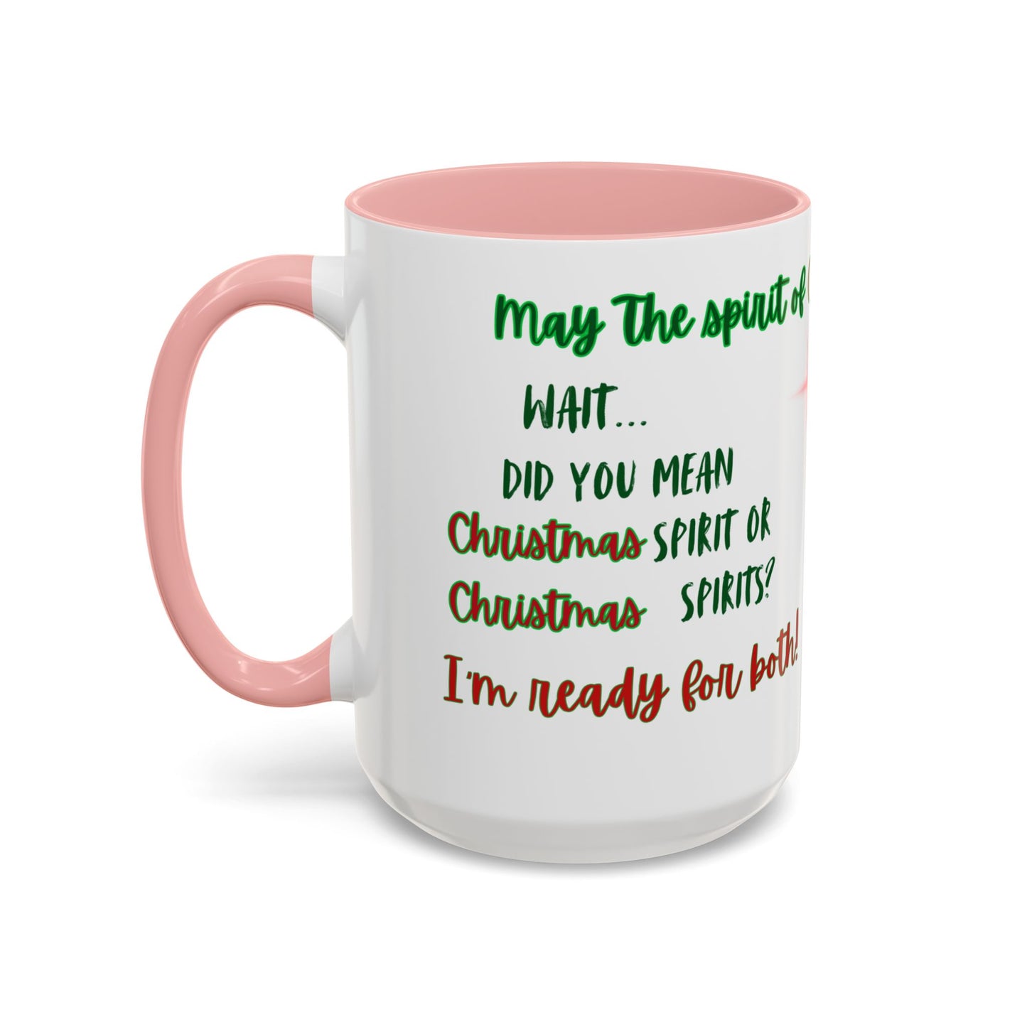 Accent Mug with Stylish Design - 11oz/15oz Coffee and Tea Cup, Christmas Humor Cup, Funny Christmas Gift, - lets give it a whirl