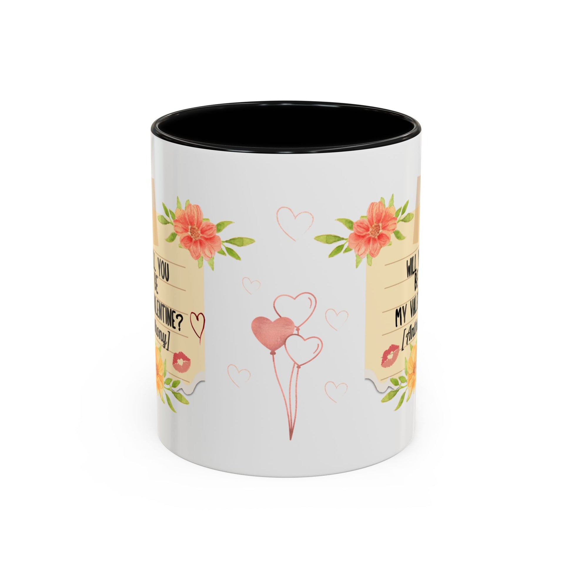 Coffee Mug - Will you be my Valentine Invitation for spending time together - lets give it a whirl