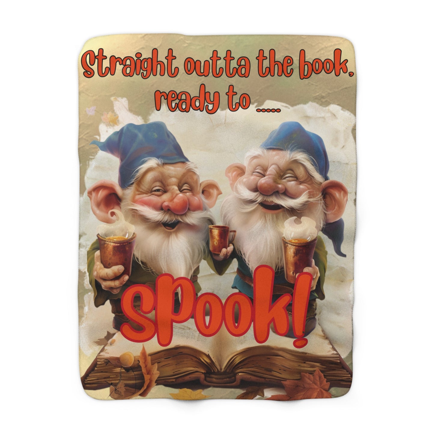 Straight Outta The book Ready To Spook - Sherpa Fleece Blanket