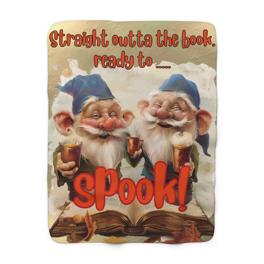 Straight Outta The book Ready To Spook - Sherpa Fleece Blanket