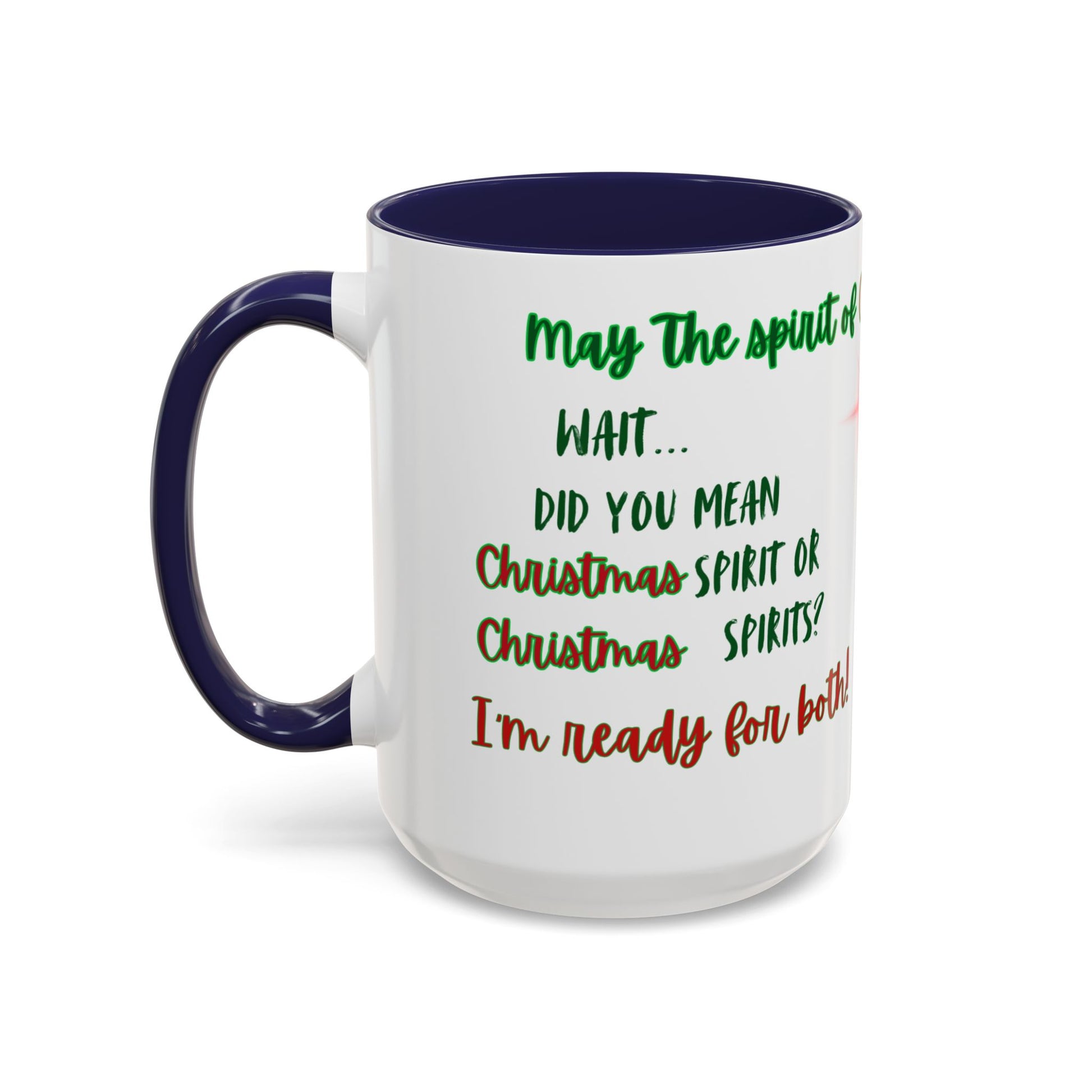 Accent Mug with Stylish Design - 11oz/15oz Coffee and Tea Cup, Christmas Humor Cup, Funny Christmas Gift, - lets give it a whirl
