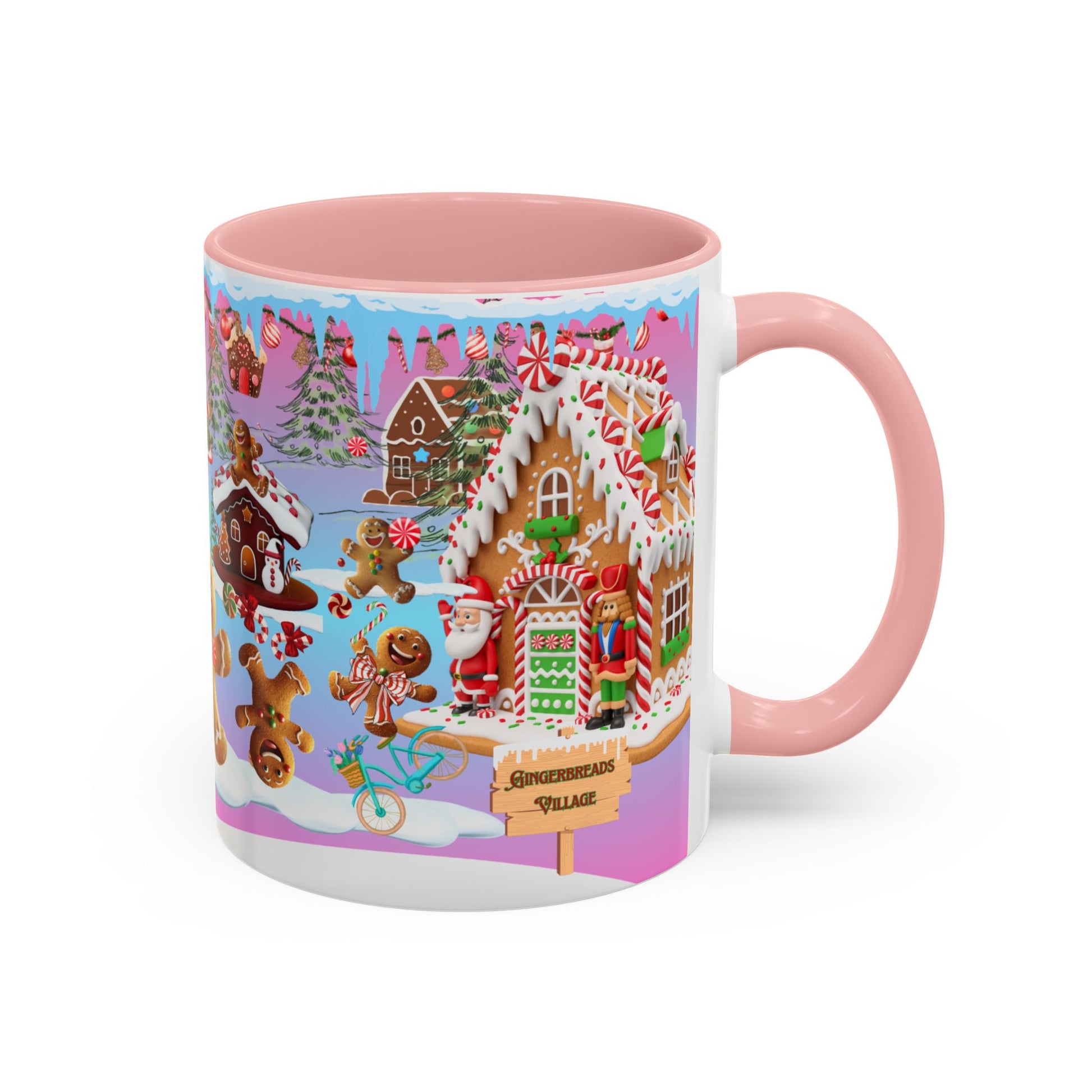 Coffee Mug - Gingerbreads Village Funny Design, 11oz & 15oz Funny Mug - lets give it a whirl