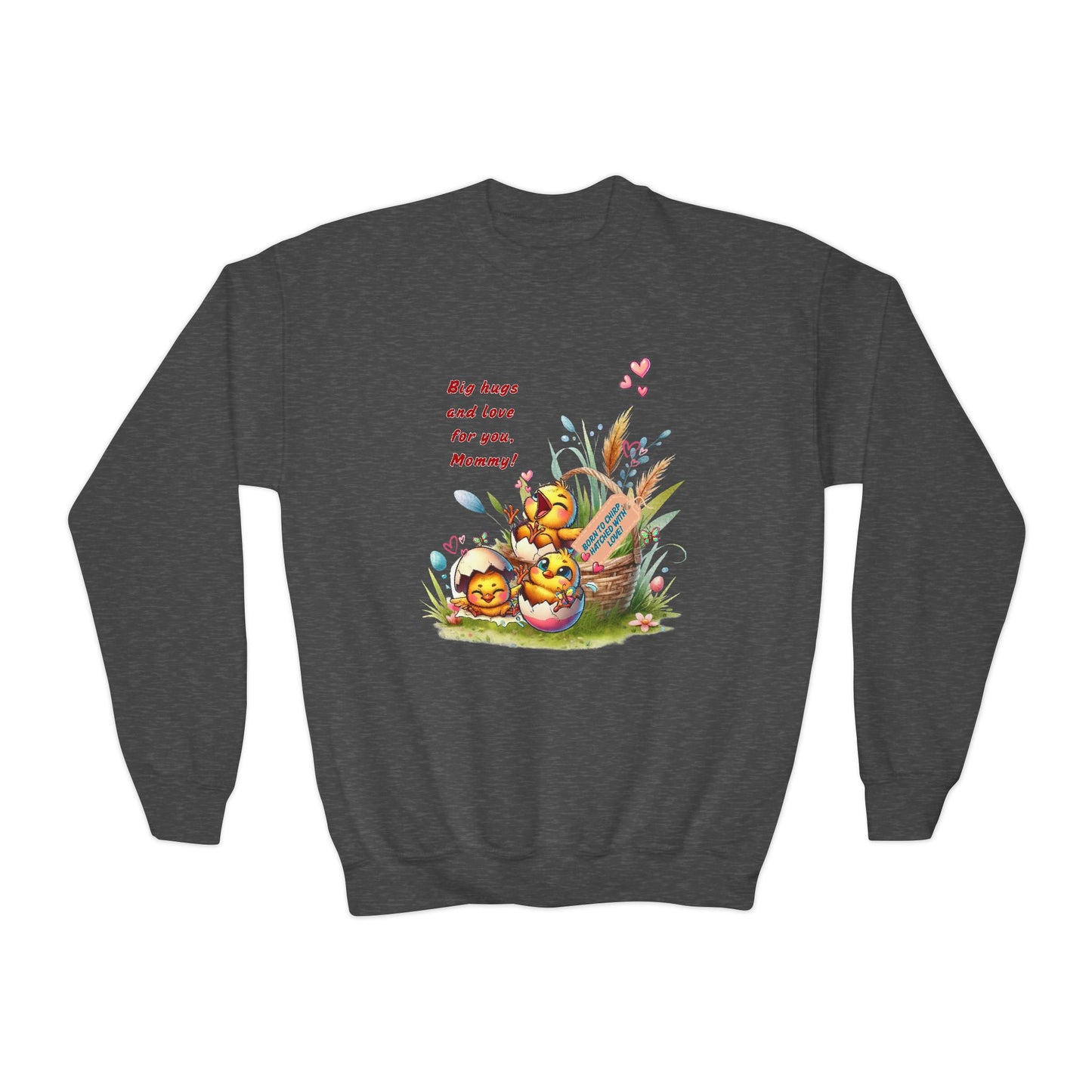 Funny Emotional Messages Youth Crewneck Sweatshirt - Perfect Gift for Mother's Day