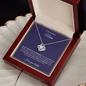 Side view of necklace pendant featuring premium 6mm round cut cubic zirconia stone